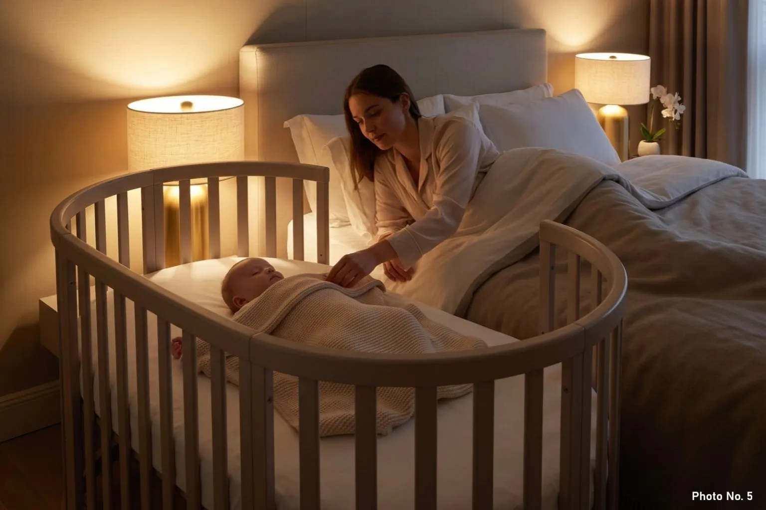 espiro oasis &ndash; a wooden cot that grows with your child with two mattresses and an extension function